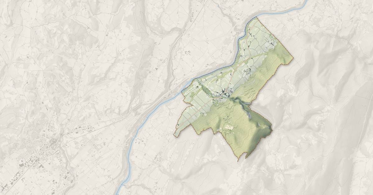 Portrait cartographique de Cognin-les-Gorges : relief, eau, forêts, bâti et voies, calculés à partir des données de l'IGN