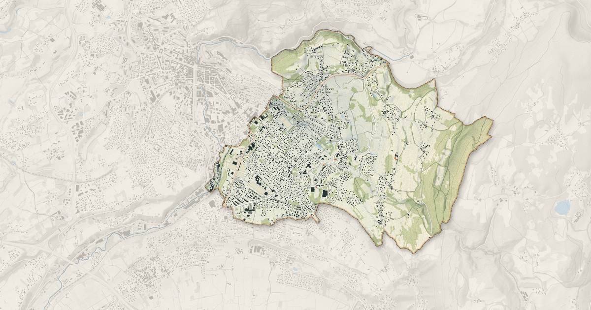 Portrait cartographique de Coublevie : relief, eau, forêts, bâti et voies, calculés à partir des données de l'IGN