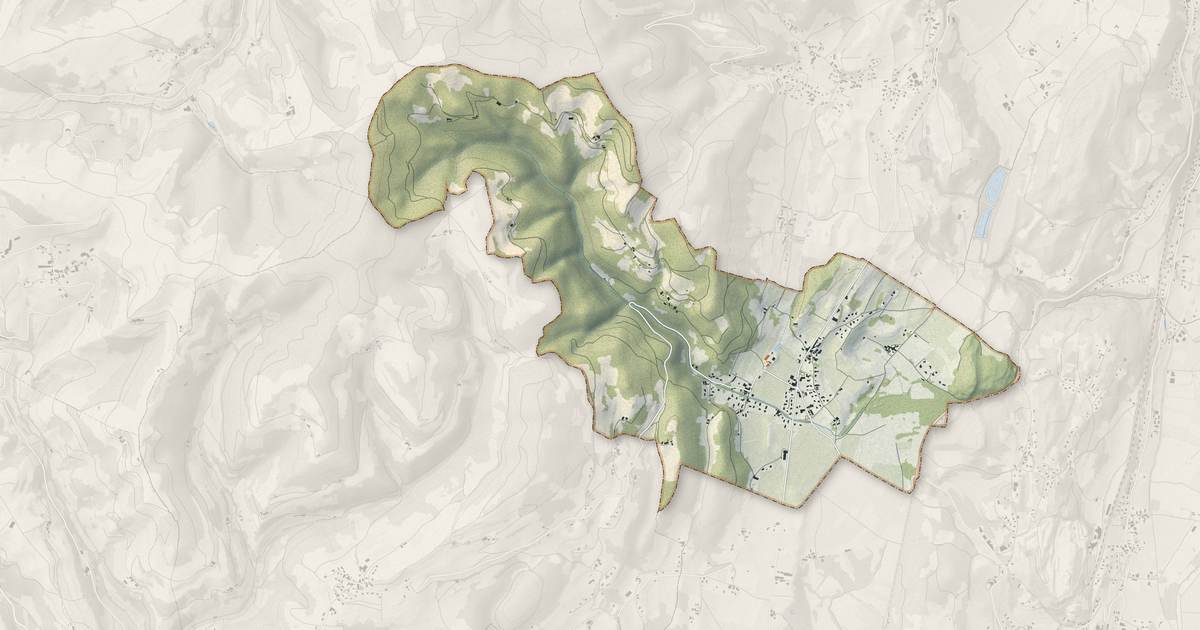 Portrait cartographique de Cras : relief, eau, forêts, bâti et voies, calculés à partir des données de l'IGN