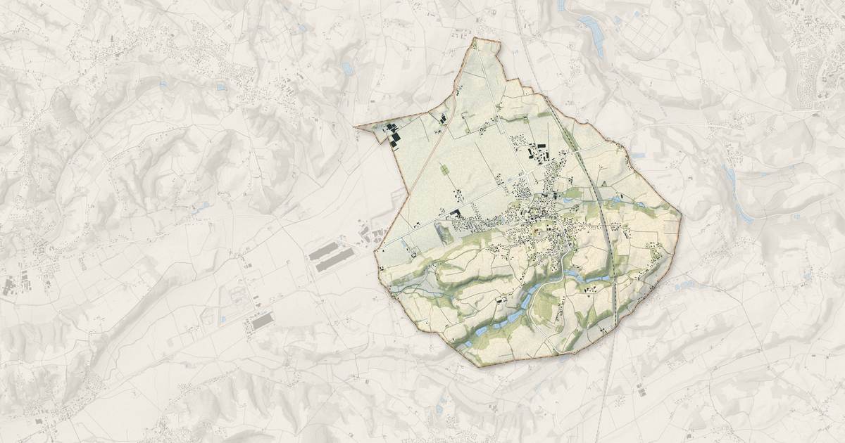 Portrait cartographique de Diémoz : relief, eau, forêts, bâti et voies, calculés à partir des données de l'IGN
