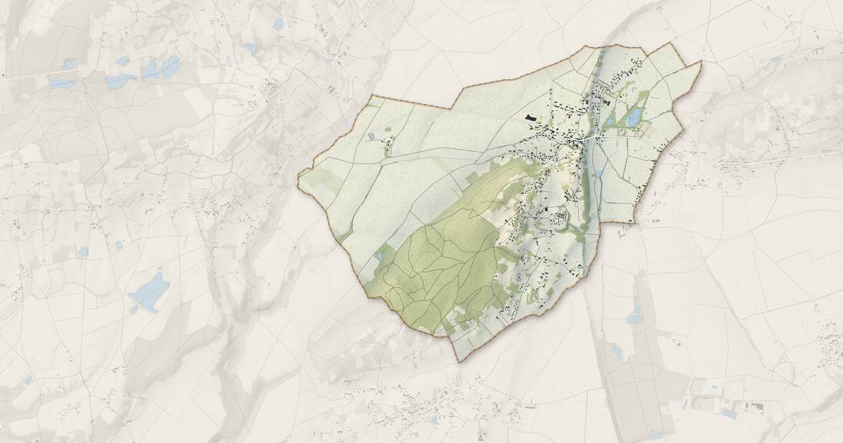 Portrait cartographique de Faramans : relief, eau, forêts, bâti et voies, calculés à partir des données de l'IGN