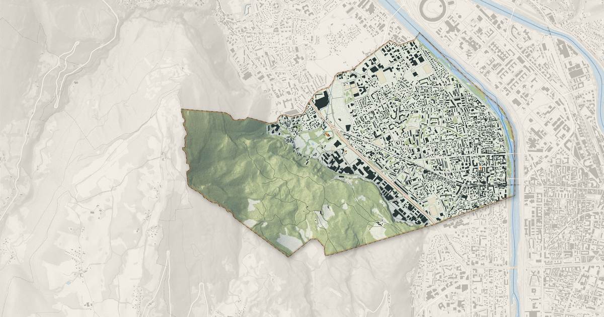 Portrait cartographique de Fontaine : relief, eau, forêts, bâti et voies, calculés à partir des données de l'IGN