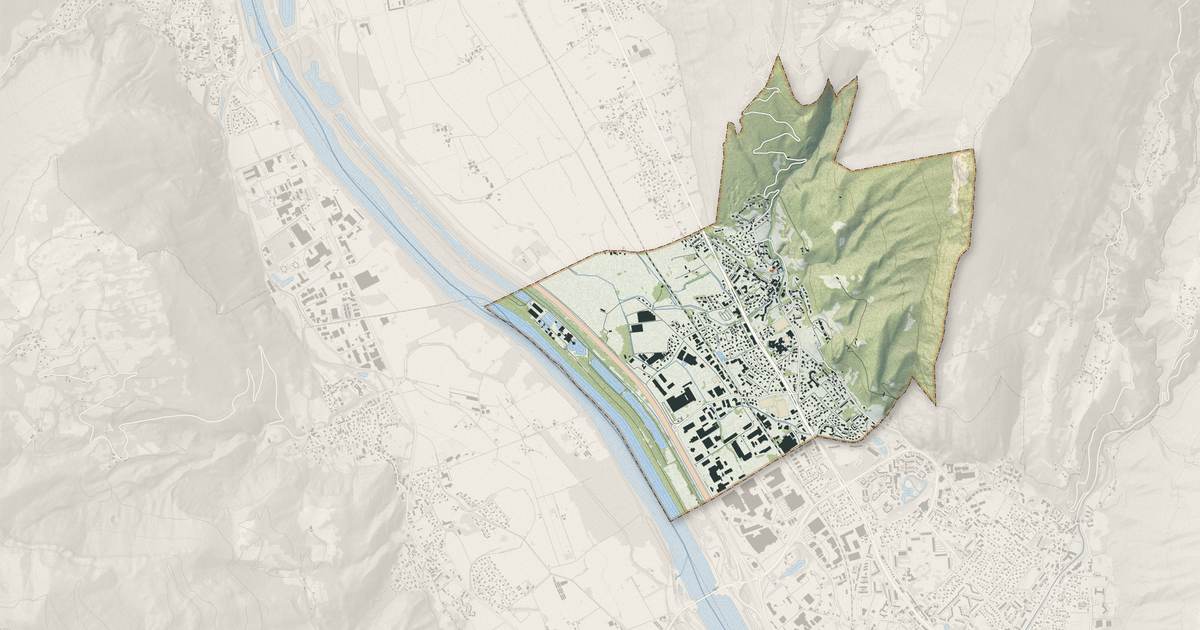 Portrait cartographique de Fontanil-Cornillon : relief, eau, forêts, bâti et voies, calculés à partir des données de l'IGN