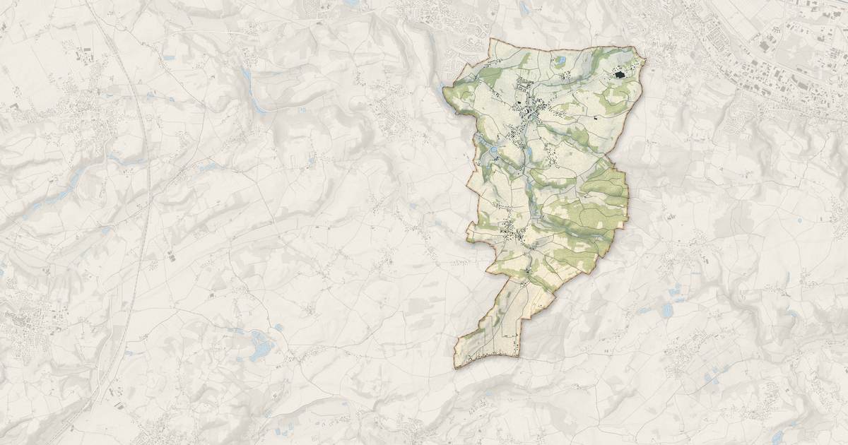 Portrait cartographique de Four : relief, eau, forêts, bâti et voies, calculés à partir des données de l'IGN