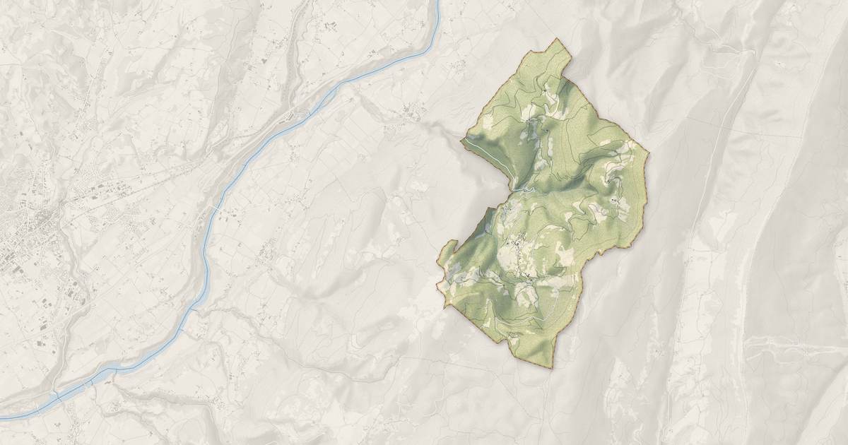 Portrait cartographique de Malleval-en-Vercors : relief, eau, forêts, bâti et voies, calculés à partir des données de l'IGN