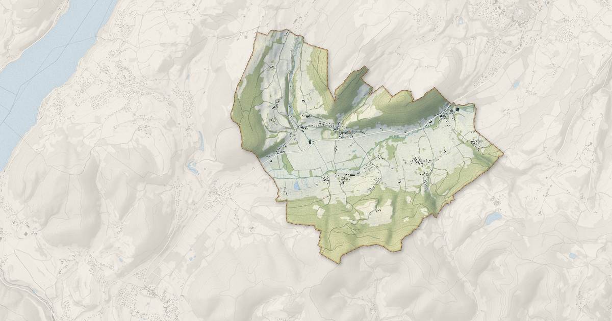 Portrait cartographique de Massieu : relief, eau, forêts, bâti et voies, calculés à partir des données de l'IGN