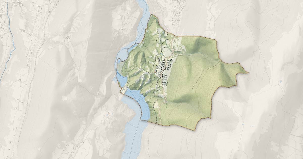 Portrait cartographique de Notre-Dame-de-Commiers : relief, eau, forêts, bâti et voies, calculés à partir des données de l'IGN