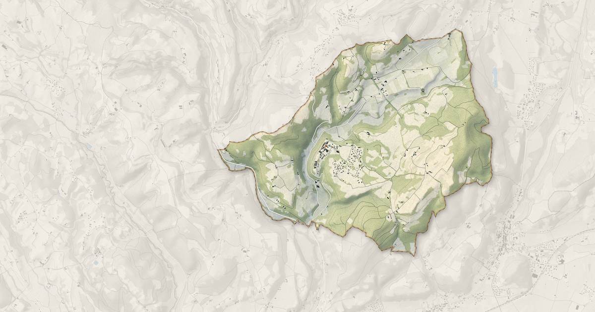 Portrait cartographique de Notre-Dame-de-l'Osier : relief, eau, forêts, bâti et voies, calculés à partir des données de l'IGN
