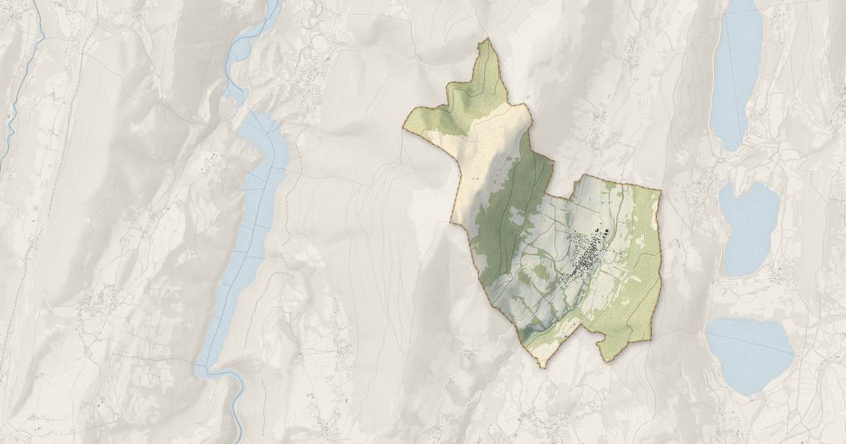 Portrait cartographique de Notre-Dame-de-Vaulx : relief, eau, forêts, bâti et voies, calculés à partir des données de l'IGN