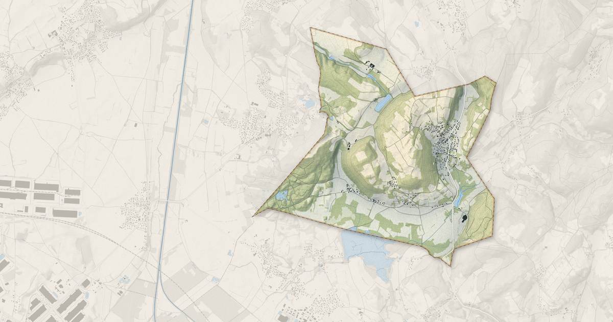 Portrait cartographique de Panossas : relief, eau, forêts, bâti et voies, calculés à partir des données de l'IGN