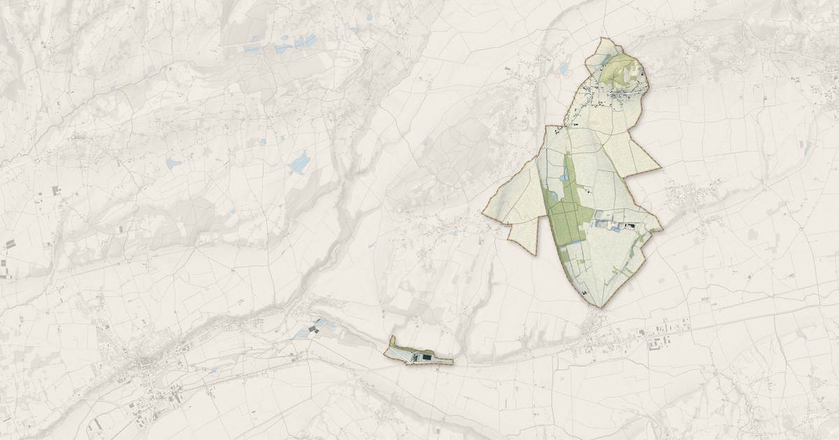 Portrait cartographique de Penol : relief, eau, forêts, bâti et voies, calculés à partir des données de l'IGN