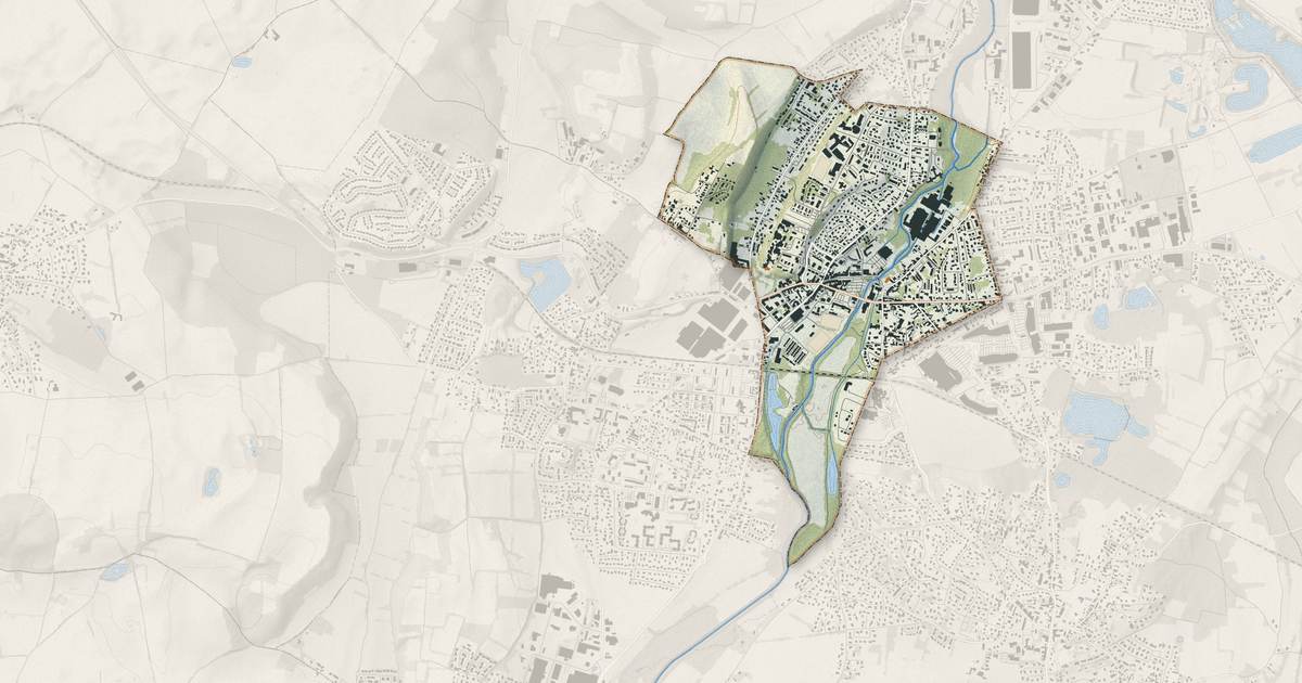 Portrait cartographique de Pont-de-Chéruy : relief, eau, forêts, bâti et voies, calculés à partir des données de l'IGN