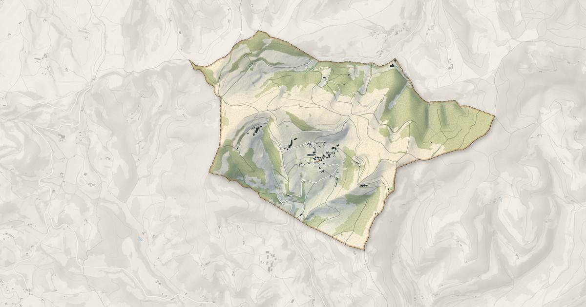 Portrait cartographique de Quincieu : relief, eau, forêts, bâti et voies, calculés à partir des données de l'IGN