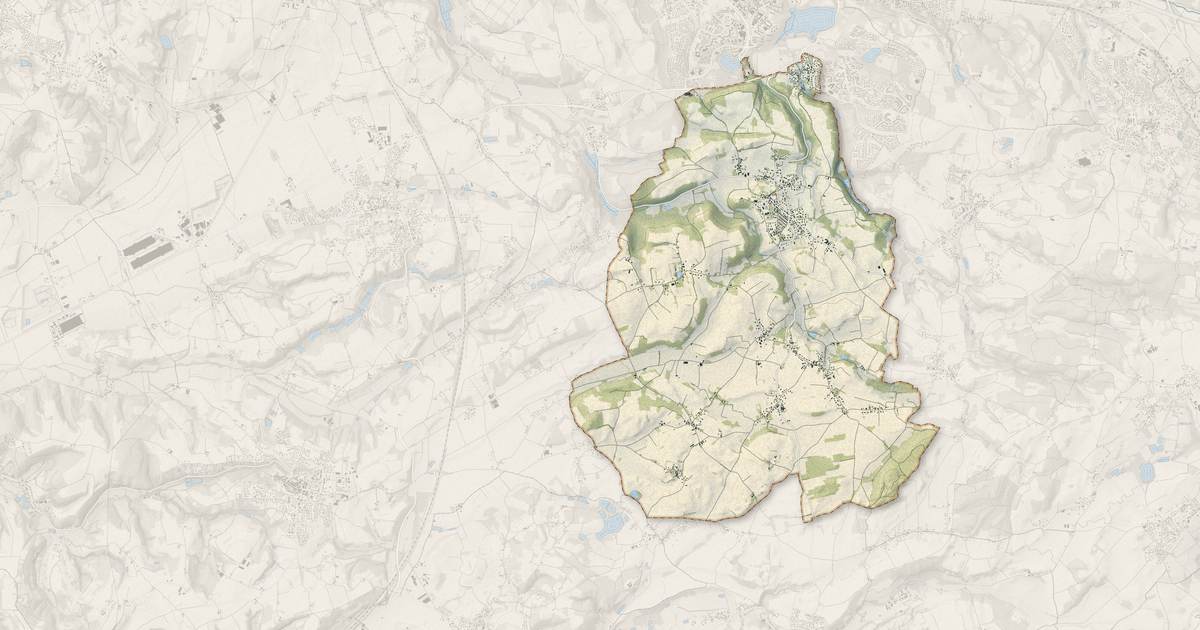Portrait cartographique de Roche : relief, eau, forêts, bâti et voies, calculés à partir des données de l'IGN