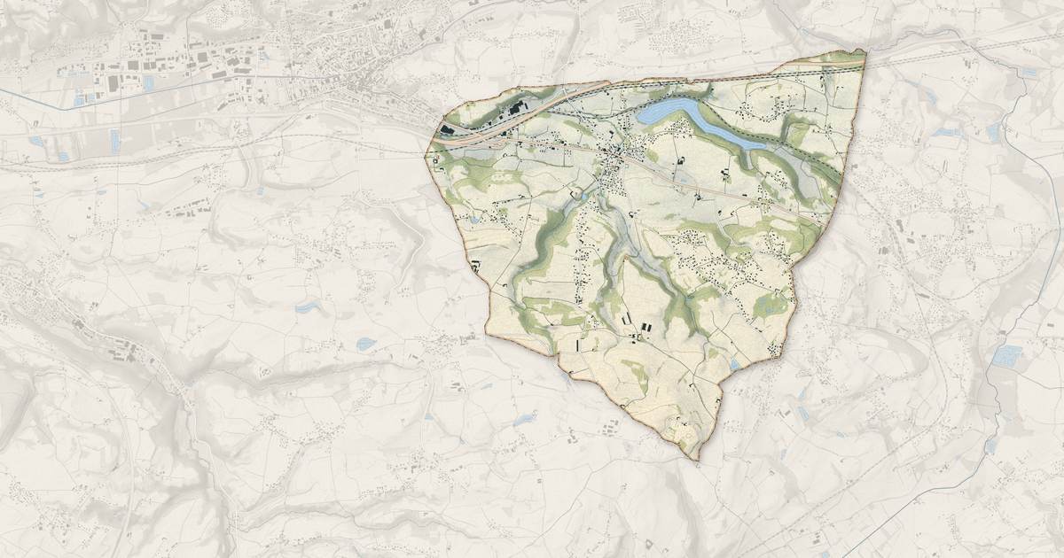 Portrait cartographique de Saint-Didier-de-la-Tour : relief, eau, forêts, bâti et voies, calculés à partir des données de l'IGN