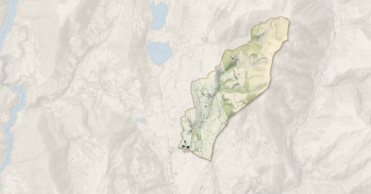 Portrait cartographique de Saint-Honoré : relief, eau, forêts, bâti et voies, calculés à partir des données de l'IGN