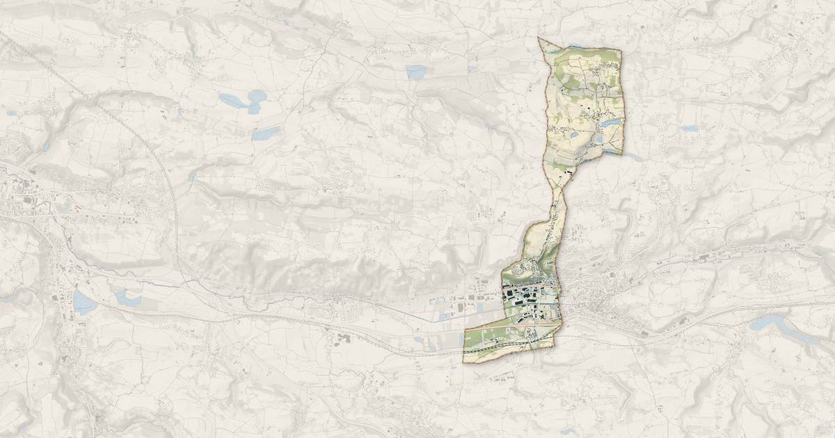 Portrait cartographique de Saint-Jean-de-Soudain : relief, eau, forêts, bâti et voies, calculés à partir des données de l'IGN