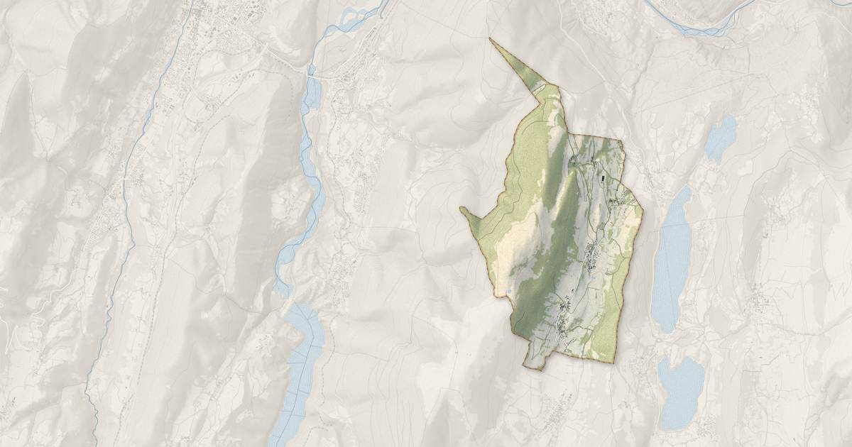 Portrait cartographique de Saint-Jean-de-Vaulx : relief, eau, forêts, bâti et voies, calculés à partir des données de l'IGN