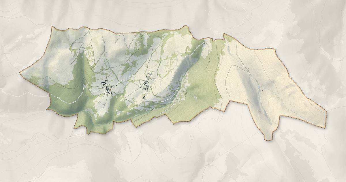Portrait cartographique de Saint-Michel-en-Beaumont : relief, eau, forêts, bâti et voies, calculés à partir des données de l'IGN