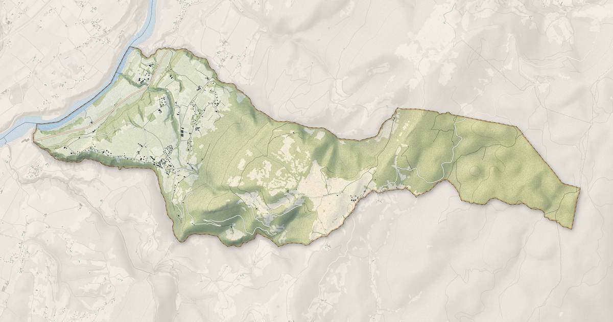 Portrait cartographique de Saint-Pierre-de-Chérennes : relief, eau, forêts, bâti et voies, calculés à partir des données de l'IGN