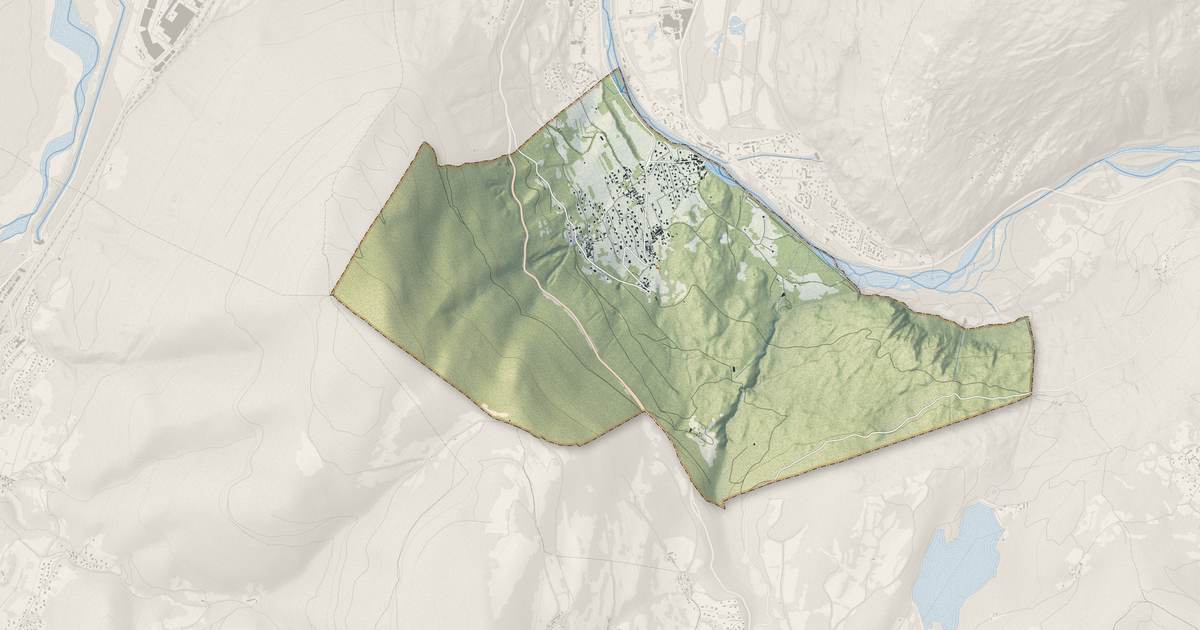 Portrait cartographique de Saint-Pierre-de-Mésage : relief, eau, forêts, bâti et voies, calculés à partir des données de l'IGN
