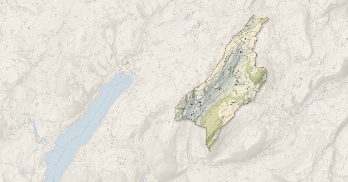 Portrait cartographique de Saint-Sulpice-des-Rivoires : relief, eau, forêts, bâti et voies, calculés à partir des données de l'IGN