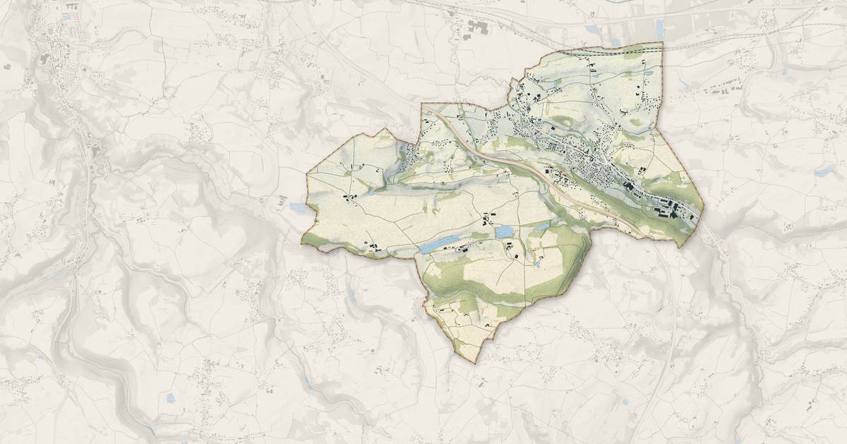 Portrait cartographique de Saint-Victor-de-Cessieu : relief, eau, forêts, bâti et voies, calculés à partir des données de l'IGN