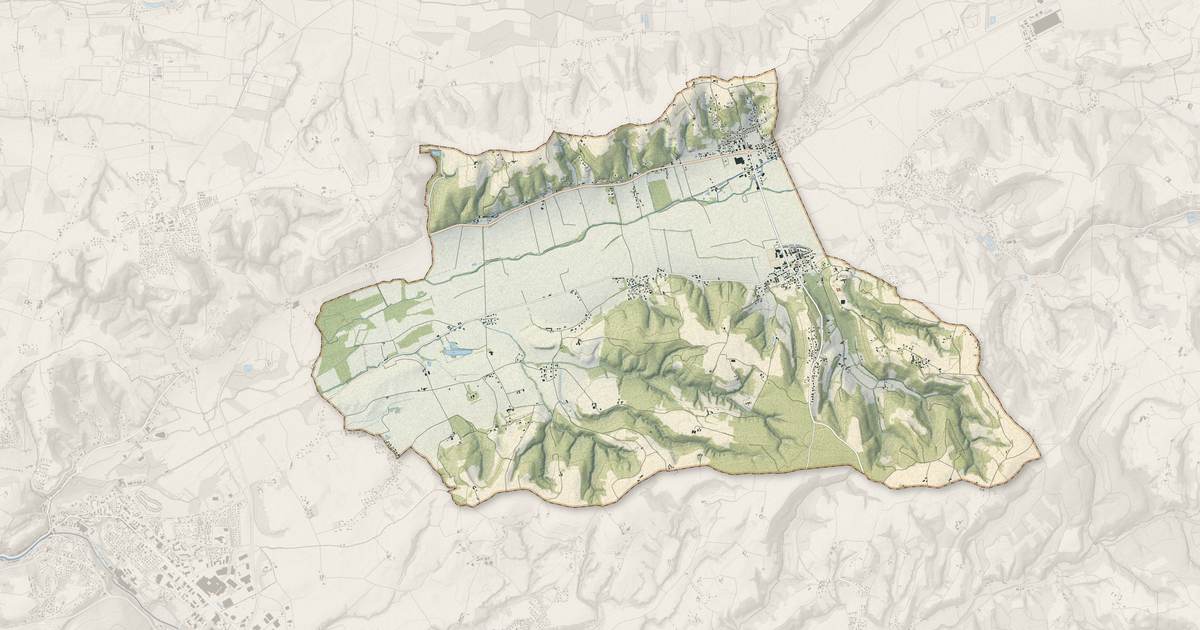 Portrait cartographique de Septème : relief, eau, forêts, bâti et voies, calculés à partir des données de l'IGN