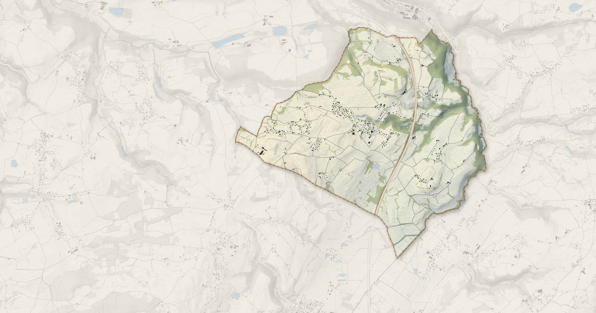 Portrait cartographique de Torchefelon : relief, eau, forêts, bâti et voies, calculés à partir des données de l'IGN