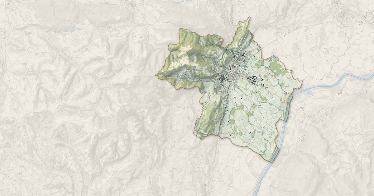 Portrait cartographique de Tullins : relief, eau, forêts, bâti et voies, calculés à partir des données de l'IGN