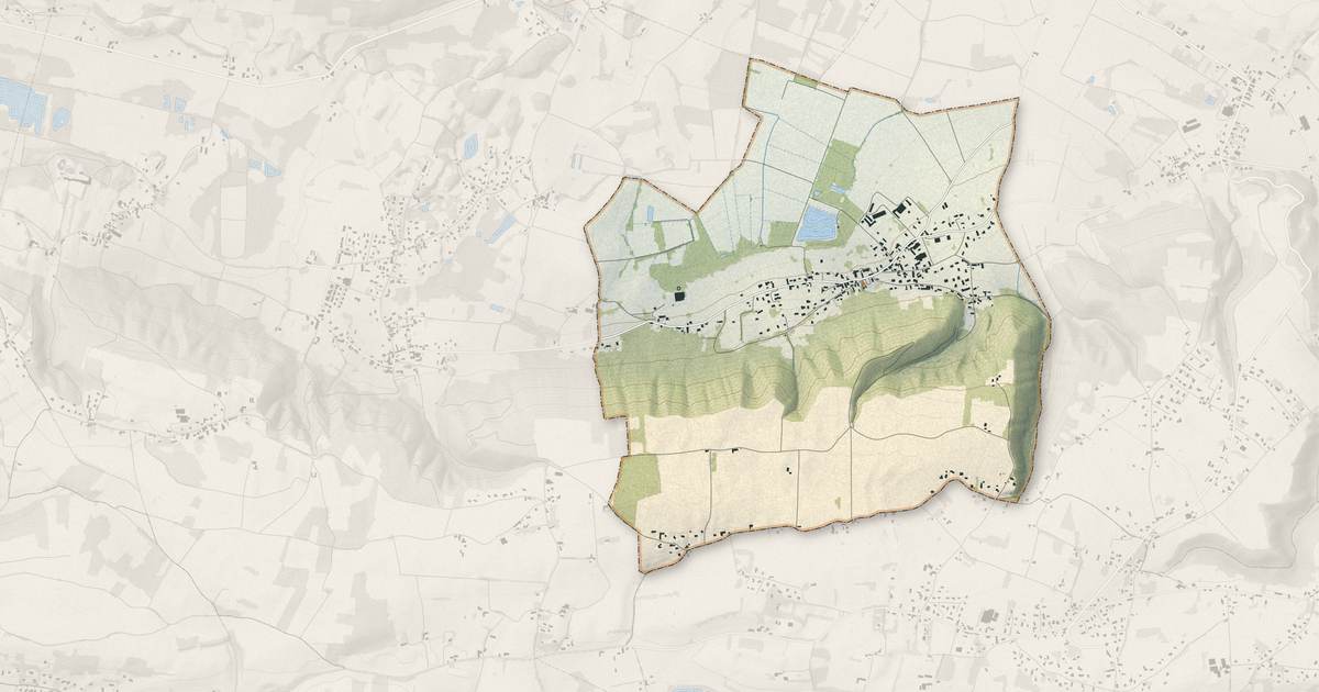 Portrait cartographique de Vasselin : relief, eau, forêts, bâti et voies, calculés à partir des données de l'IGN