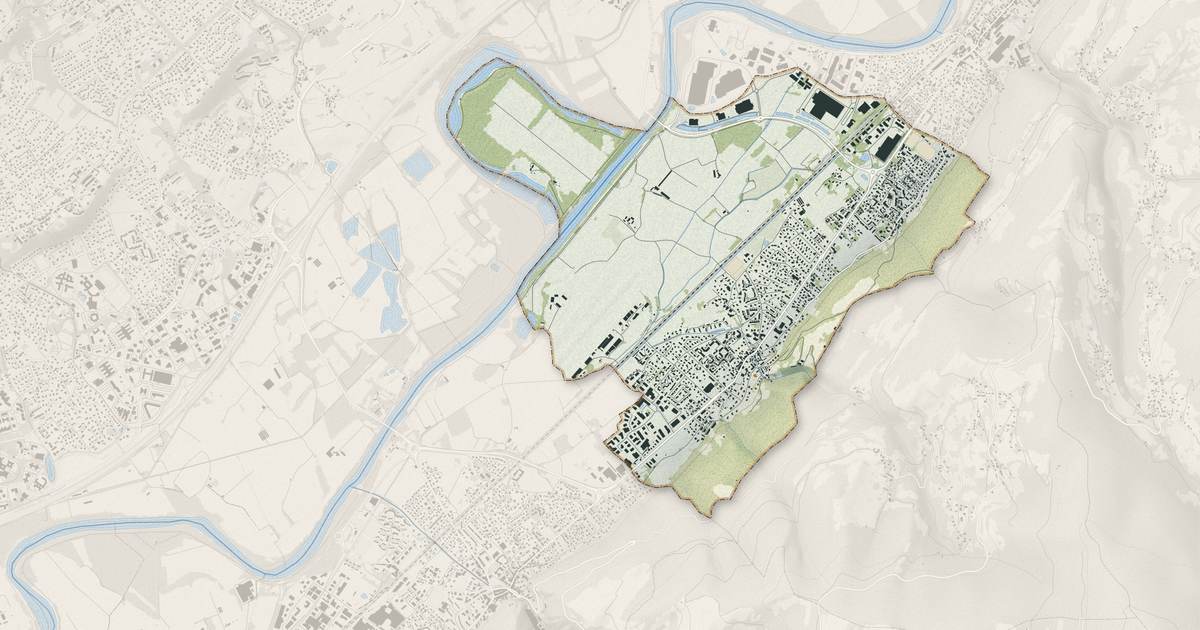 Portrait cartographique de Le Versoud : relief, eau, forêts, bâti et voies, calculés à partir des données de l'IGN