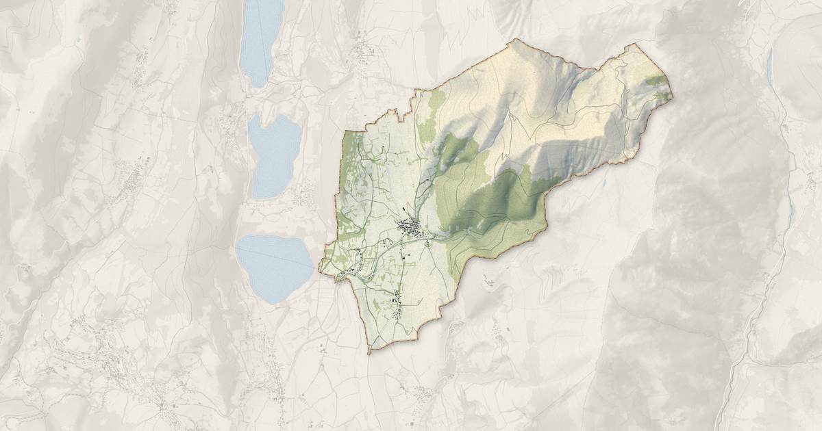 Portrait cartographique de Villard-Saint-Christophe : relief, eau, forêts, bâti et voies, calculés à partir des données de l'IGN