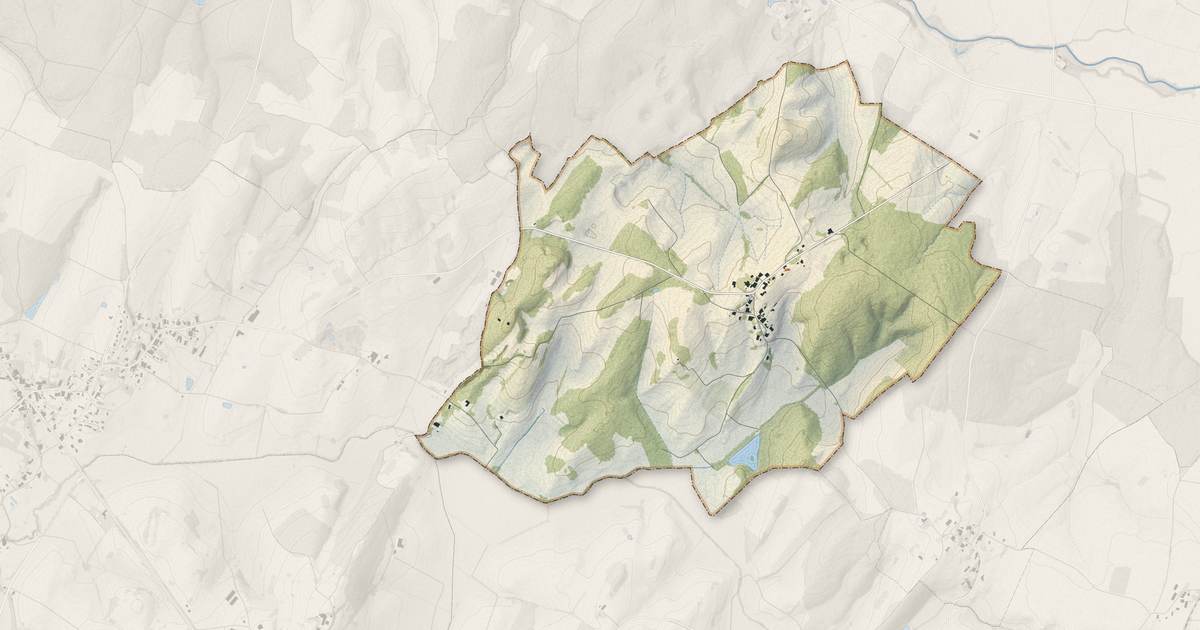 Portrait cartographique de Abergement-le-Grand : relief, eau, forêts, bâti et voies, calculés à partir des données de l'IGN