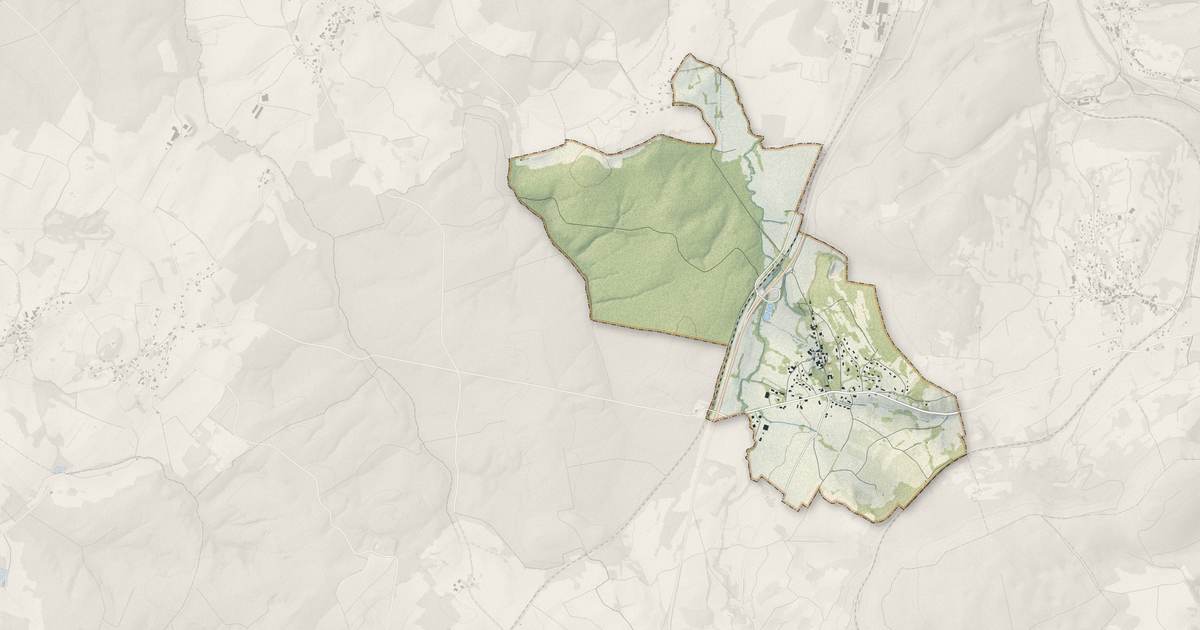Portrait cartographique de Les Arsures : relief, eau, forêts, bâti et voies, calculés à partir des données de l'IGN