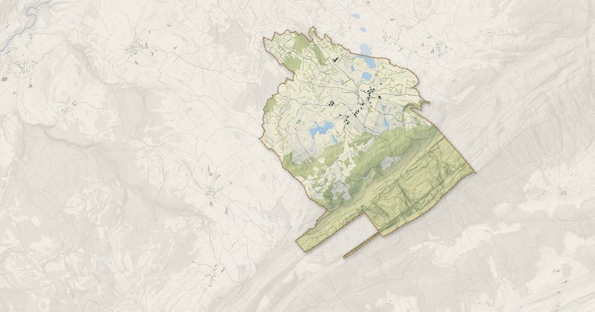 Portrait cartographique de Arsure-Arsurette : relief, eau, forêts, bâti et voies, calculés à partir des données de l'IGN