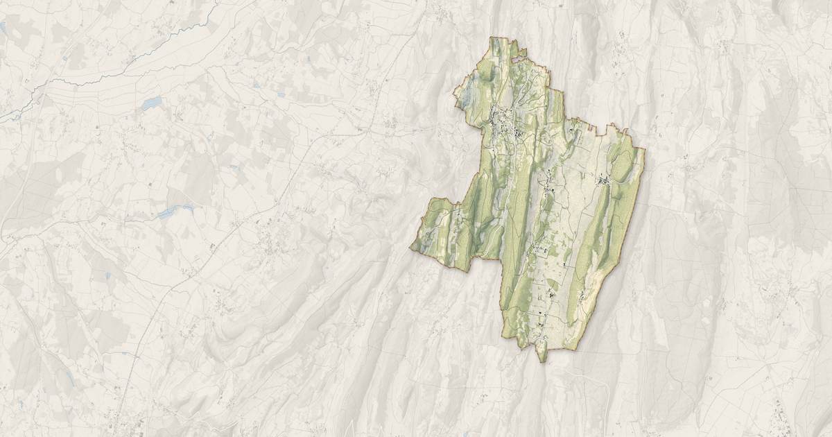 Portrait cartographique de La Chailleuse : relief, eau, forêts, bâti et voies, calculés à partir des données de l'IGN