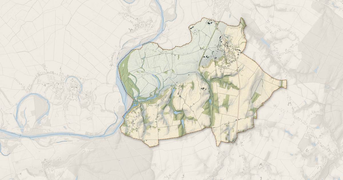 Portrait cartographique de Asnans-Beauvoisin : relief, eau, forêts, bâti et voies, calculés à partir des données de l'IGN