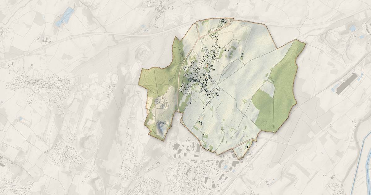 Portrait cartographique de Authume : relief, eau, forêts, bâti et voies, calculés à partir des données de l'IGN