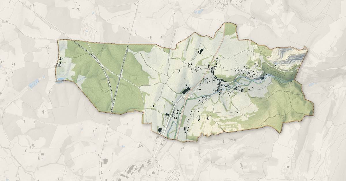 Portrait cartographique de Balanod : relief, eau, forêts, bâti et voies, calculés à partir des données de l'IGN
