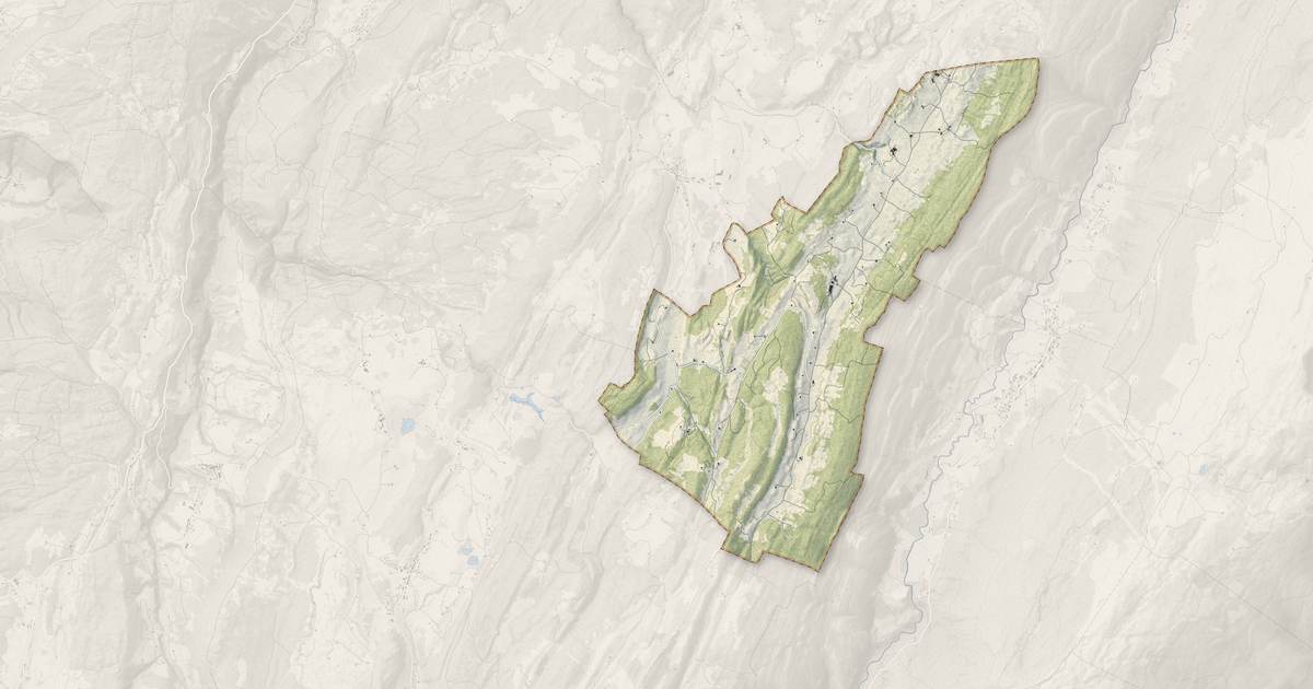 Portrait cartographique de Bellecombe : relief, eau, forêts, bâti et voies, calculés à partir des données de l'IGN