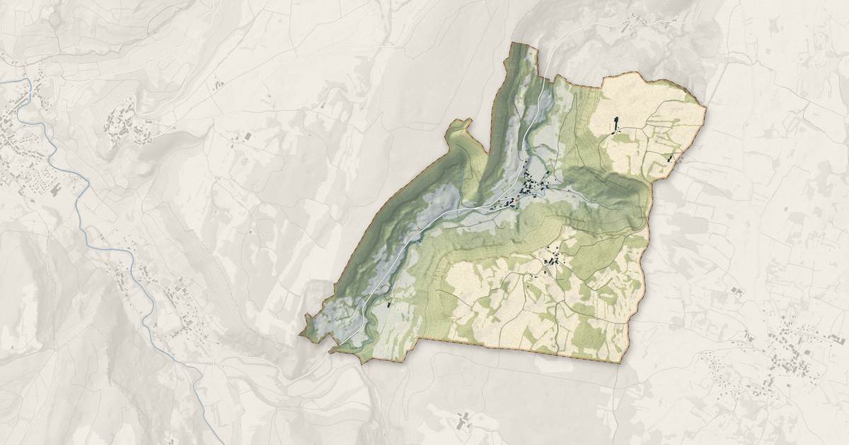 Portrait cartographique de Blois-sur-Seille : relief, eau, forêts, bâti et voies, calculés à partir des données de l'IGN