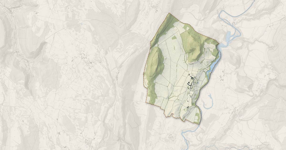 Portrait cartographique de Blye : relief, eau, forêts, bâti et voies, calculés à partir des données de l'IGN