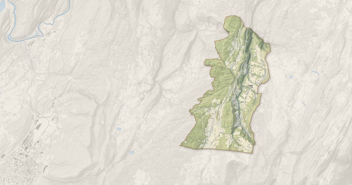 Portrait cartographique de Les Bouchoux : relief, eau, forêts, bâti et voies, calculés à partir des données de l'IGN
