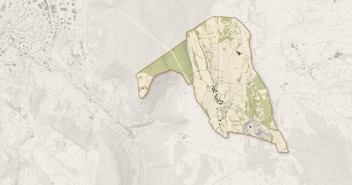 Portrait cartographique de Briod : relief, eau, forêts, bâti et voies, calculés à partir des données de l'IGN