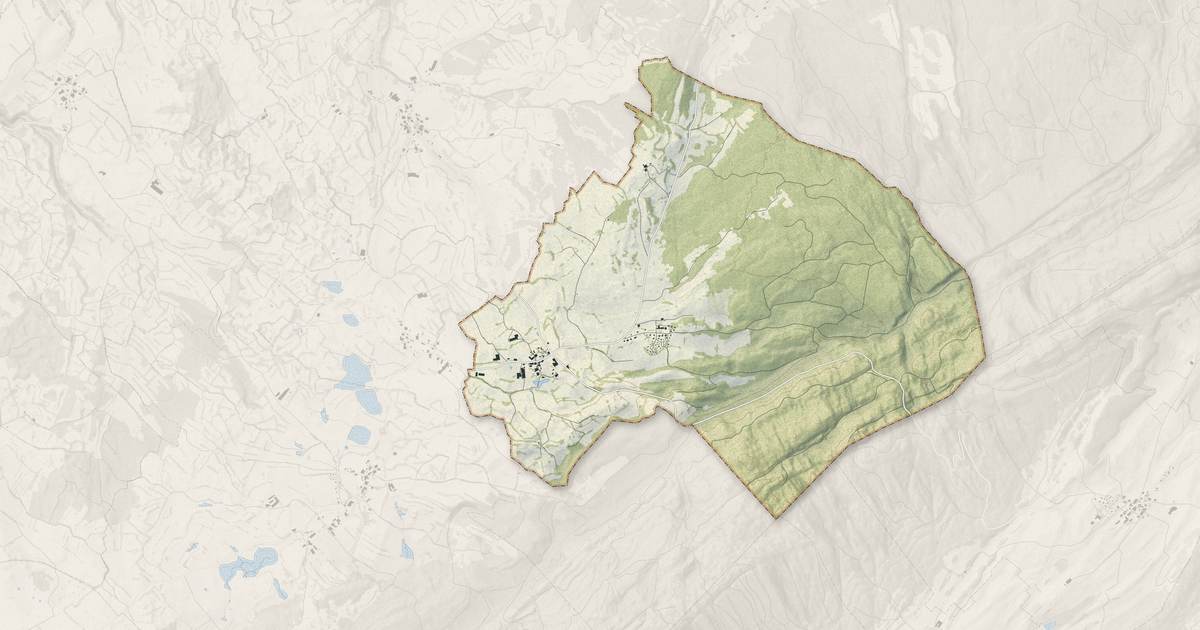 Portrait cartographique de Cerniébaud : relief, eau, forêts, bâti et voies, calculés à partir des données de l'IGN