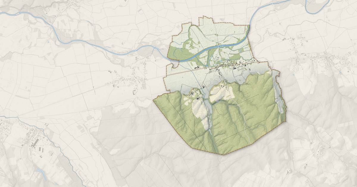 Portrait cartographique de Chamblay : relief, eau, forêts, bâti et voies, calculés à partir des données de l'IGN