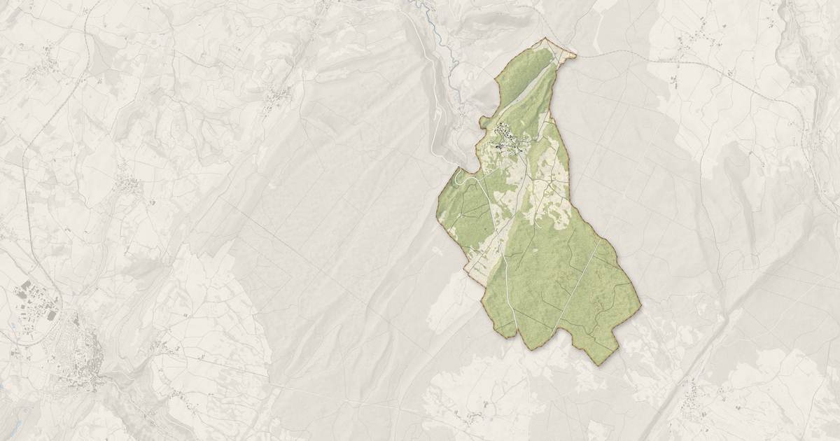 Portrait cartographique de La Châtelaine : relief, eau, forêts, bâti et voies, calculés à partir des données de l'IGN