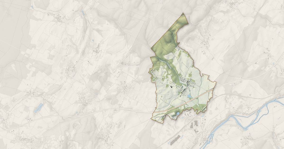 Portrait cartographique de Châtenois : relief, eau, forêts, bâti et voies, calculés à partir des données de l'IGN