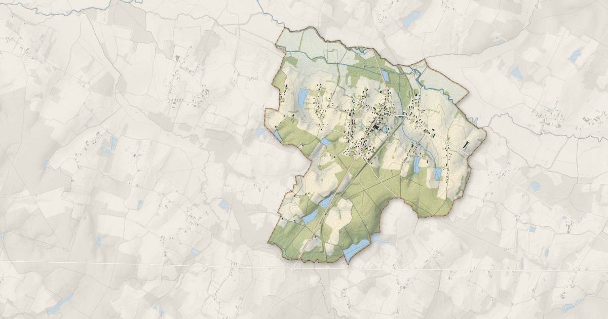 Portrait cartographique de Chaumergy : relief, eau, forêts, bâti et voies, calculés à partir des données de l'IGN